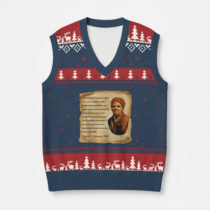Harriet Tubman V-Neck Knit Sweater Vest Black American Hero Underground Railroad TS12 Navy Red Print Your Wear