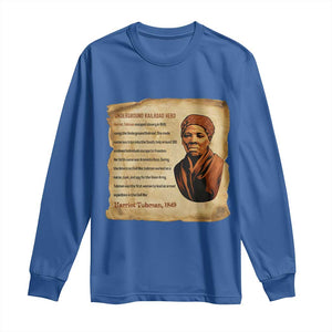 Harriet Tubman Long Sleeve Shirt Black American Hero Underground Railroad TS12 Royal Blue Print Your Wear