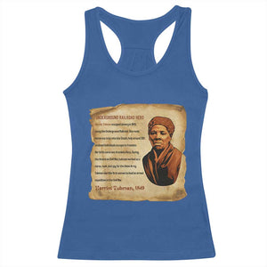 Harriet Tubman Racerback Tank Top Black American Hero Underground Railroad TS12 Royal Blue Print Your Wear