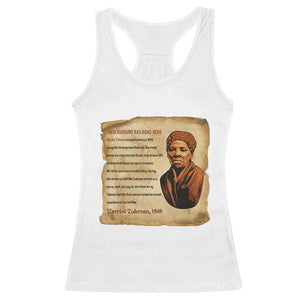 Harriet Tubman Racerback Tank Top Black American Hero Underground Railroad TS12 White Print Your Wear