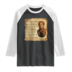 Harriet Tubman Raglan Shirt Black American Hero Underground Railroad TS12 Black White Print Your Wear