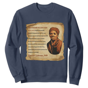 Harriet Tubman Sweatshirt Black American Hero Underground Railroad TS12 Navy Print Your Wear