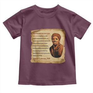 Harriet Tubman Toddler T Shirt Black American Hero Underground Railroad TS12 Maroon Print Your Wear
