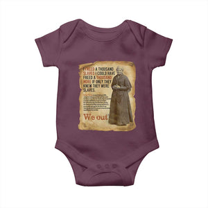Harriet Tubman We Out Baby Onesie Vintage Black History Gift TS12 Maroon Print Your Wear