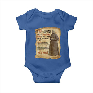 Harriet Tubman We Out Baby Onesie Vintage Black History Gift TS12 Royal Blue Print Your Wear