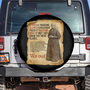 Harriet Tubman We Out Spare Tire Cover Vintage Black History Gift TS12 No hole Black Print Your Wear