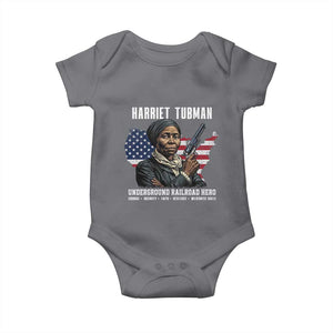Harriet Tubman Patriotic Baby Onesie Female Empowerment History Gift TS12 Charcoal Print Your Wear