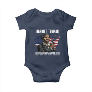 Harriet Tubman Patriotic Baby Onesie Female Empowerment History Gift TS12 Navy Print Your Wear