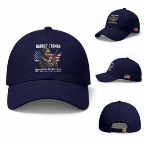 Harriet Tubman Patriotic Baseball Cap Female Empowerment History Gift TS12 Baseball Cap Universal Fit Dark Blue Print Your Wear