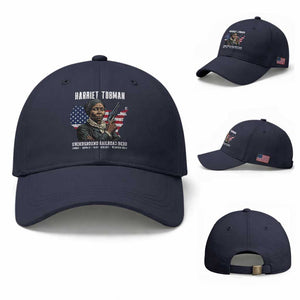 Harriet Tubman Patriotic Baseball Cap Female Empowerment History Gift TS12 Baseball Cap Universal Fit Navy Print Your Wear