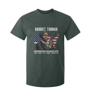 Harriet Tubman Patriotic T Shirt For Kid Female Empowerment History Gift TS12 Dark Forest Green Print Your Wear