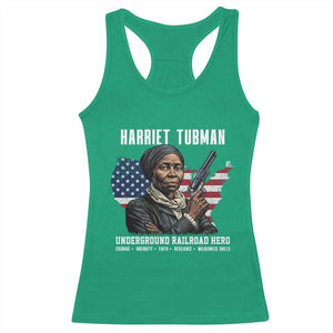 Harriet Tubman Patriotic Racerback Tank Top Female Empowerment History Gift TS12 Irish Green Print Your Wear
