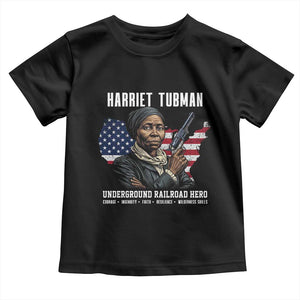 Harriet Tubman Patriotic Toddler T Shirt Female Empowerment History Gift TS12 Black Print Your Wear