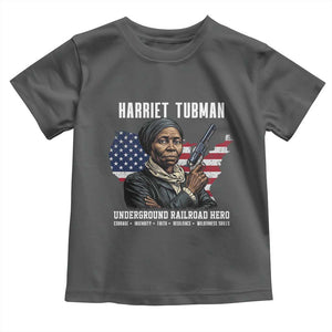 Harriet Tubman Patriotic Toddler T Shirt Female Empowerment History Gift TS12 Dark Heather Print Your Wear