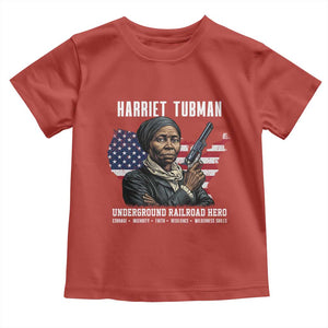 Harriet Tubman Patriotic Toddler T Shirt Female Empowerment History Gift TS12 Red Print Your Wear