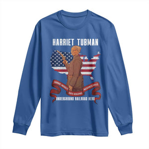 Harriet Tubman Patriotic Long Sleeve Shirt Strong Black Women Pride TS12 Royal Blue Print Your Wear