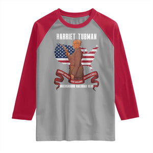Harriet Tubman Patriotic Raglan Shirt Strong Black Women Pride TS12 Sport Gray Red Print Your Wear