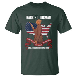 Harriet Tubman Patriotic T Shirt Strong Black Women Pride TS12 Dark Forest Green Print Your Wear