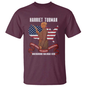 Harriet Tubman Patriotic T Shirt Strong Black Women Pride TS12 Maroon Print Your Wear
