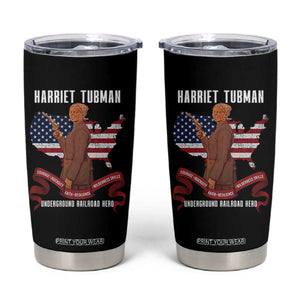 Harriet Tubman Patriotic Tumbler Cup Strong Black Women Pride TS12 Black Print Your Wear