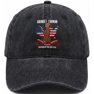 Harriet Tubman Patriotic Washed Cotton Baseball Cap Strong Black Women Pride TS12 Print Your Wear