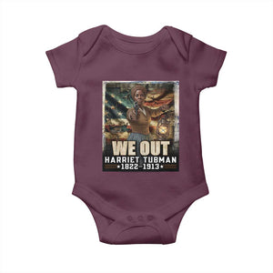 Harriet Tubman Baby Onesie We Out Civil Rights History Movement Gift TS12 Maroon Print Your Wear