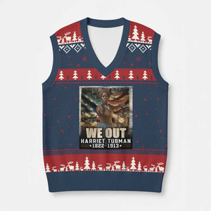 Harriet Tubman V-Neck Knit Sweater Vest We Out Civil Rights History Movement Gift TS12 Navy Red Print Your Wear