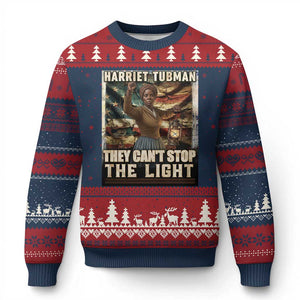 Harriet Tubman Ugly Christmas Sweater Thay Can Not Stop The Light TS12 Navy Red Print Your Wear