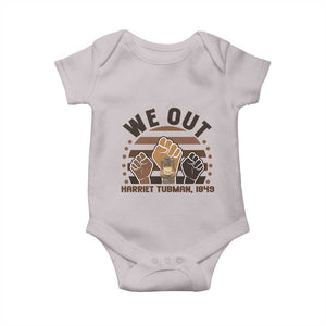 Harriet Tubman We Out 1849 Baby Onesie Vintage Sunset Black American Hero TS12 Ice Gray Print Your Wear