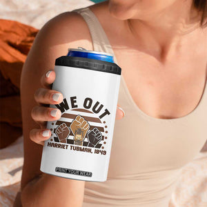 Harriet Tubman We Out 1849 4 in 1 Can Cooler Tumbler Vintage Sunset Black American Hero TS12 Print Your Wear