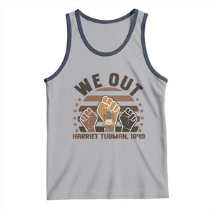 Harriet Tubman We Out 1849 Tank Top Vintage Sunset Black American Hero TS12 Athletic Heather Navy Print Your Wear