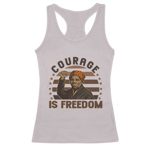 Harriet Tubman Legacy Racerback Tank Top Courage Is Freedom TS12 Ice Gray Print Your Wear