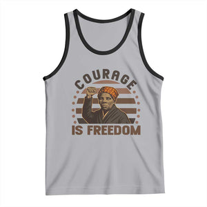 Harriet Tubman Legacy Tank Top Courage Is Freedom TS12 Athletic Heather Black Print Your Wear