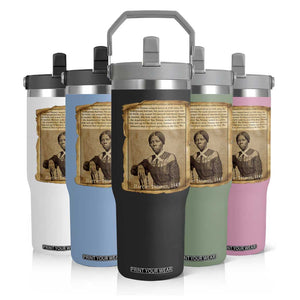 Harriet Tubman Tribute Flip Straw Tumbler Civil Rights Leader Black History Gift TS12 Print Your Wear