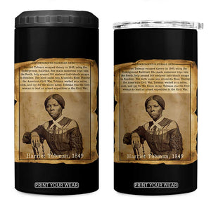 Harriet Tubman Tribute 4 in 1 Can Cooler Tumbler Civil Rights Leader Black History Gift TS12 One Size: 16 oz Black Print Your Wear