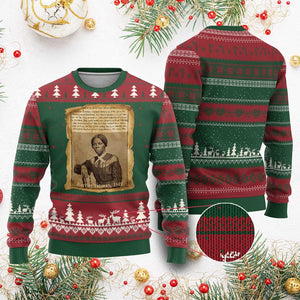 Harriet Tubman Tribute Ugly Christmas Sweater Civil Rights Leader Black History Gift TS12 Red Green Print Your Wear