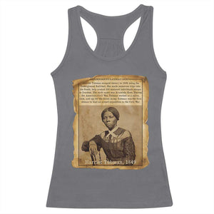 Harriet Tubman Tribute Racerback Tank Top Civil Rights Leader Black History Gift TS12 Charcoal Print Your Wear