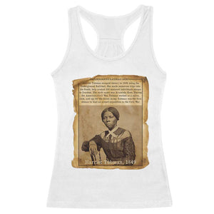 Harriet Tubman Tribute Racerback Tank Top Civil Rights Leader Black History Gift TS12 White Print Your Wear