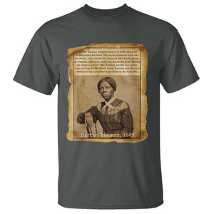 Harriet Tubman Tribute T Shirt Civil Rights Leader Black History Gift TS12 Dark Heather Print Your Wear