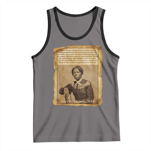 Harriet Tubman Tribute Tank Top Civil Rights Leader Black History Gift TS12 Deep Heather Black Print Your Wear