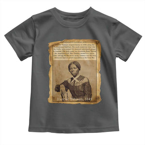 Harriet Tubman Tribute Toddler T Shirt Civil Rights Leader Black History Gift TS12 Dark Heather Print Your Wear