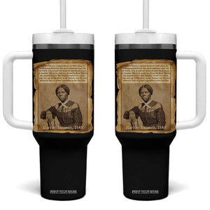 Harriet Tubman Tribute Tumbler With Handle Civil Rights Leader Black History Gift TS12 One Size: 40 oz Black Print Your Wear