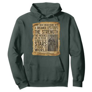 Harriet Tubman Quote Hoodie Strength Patience Passion To Change The World TS12 Dark Forest Green Print Your Wear