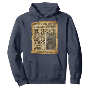 Harriet Tubman Quote Hoodie Strength Patience Passion To Change The World TS12 Navy Print Your Wear