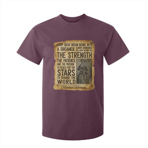 Harriet Tubman Quote T Shirt For Kid Strength Patience Passion To Change The World TS12 Maroon Print Your Wear