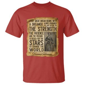 Harriet Tubman Quote T Shirt Strength Patience Passion To Change The World TS12 Red Print Your Wear