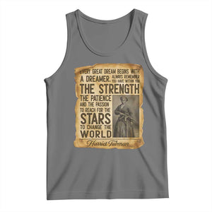 Harriet Tubman Quote Tank Top Strength Patience Passion To Change The World TS12 Black Heather Print Your Wear