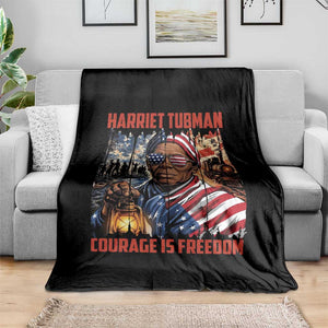 Harriet Tubman Courage Is Freedom Throw Blanket Black History Gift TS12 Print Your Wear