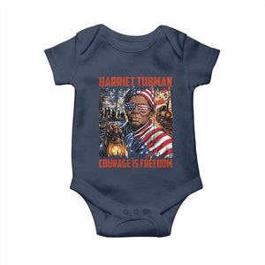Harriet Tubman Courage Is Freedom Baby Onesie Black History Gift TS12 Navy Print Your Wear