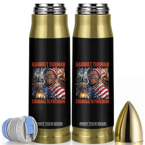 Harriet Tubman Courage Is Freedom Bullet Tumbler Black History Gift TS12 Black Print Your Wear